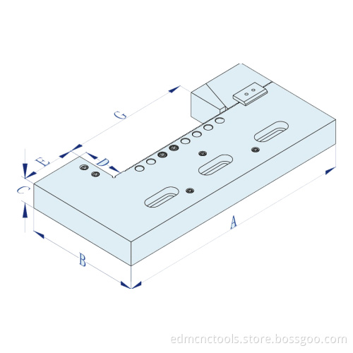 powerful slow speed high precsion wire edm vise